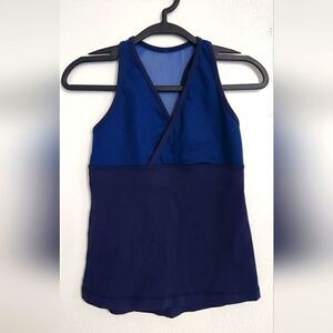 Lululemon Athletica Surplice Mesh Tank Top in Blue Size 6